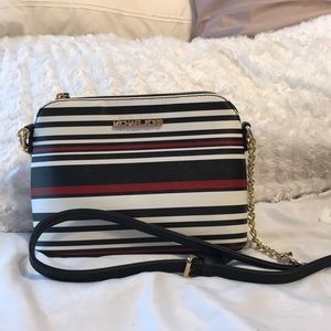 Black, White & Red Michael Kors Cross Body
